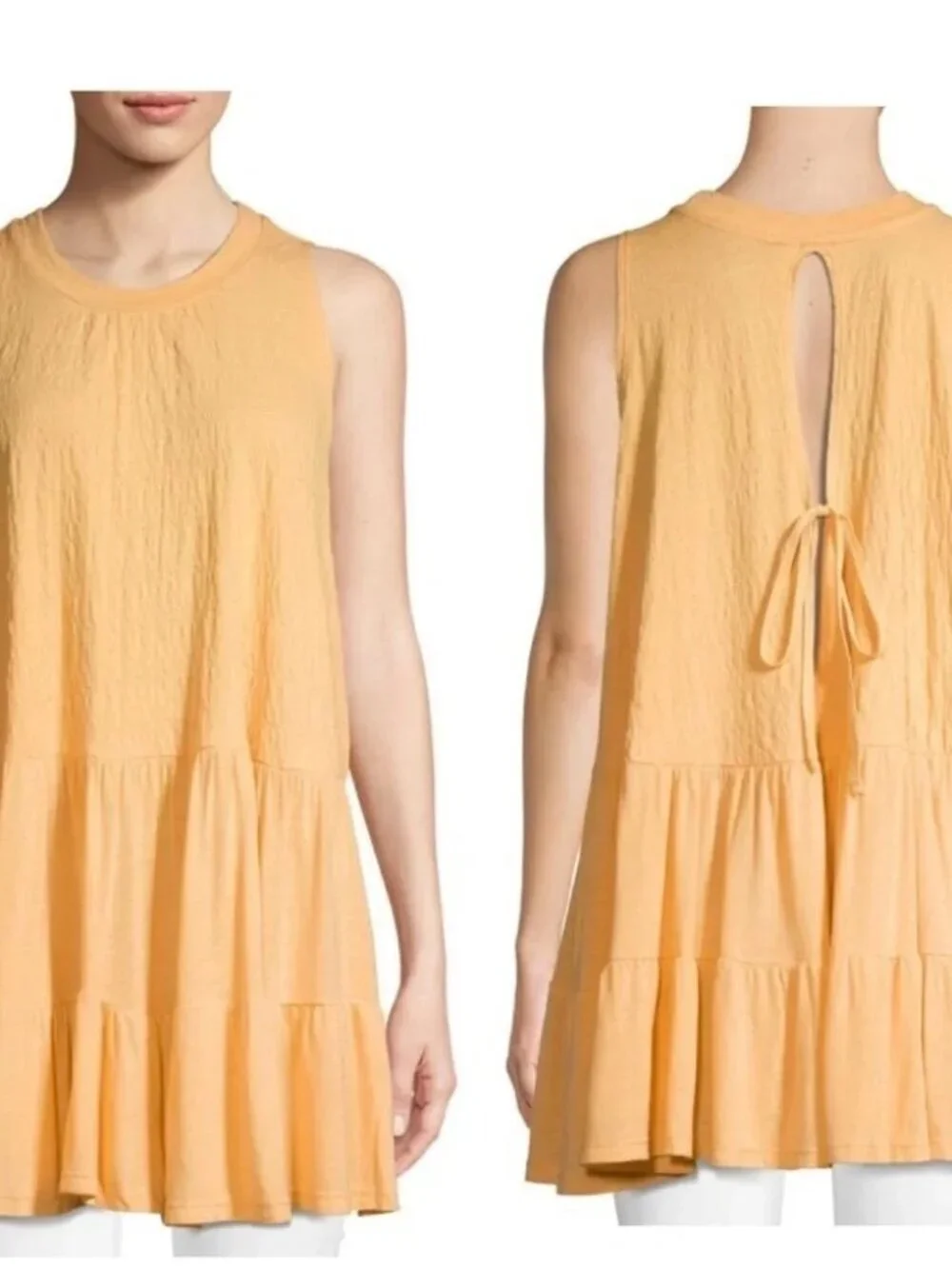 FREE PEOPLE - Right On Time Orange Tunic - Large